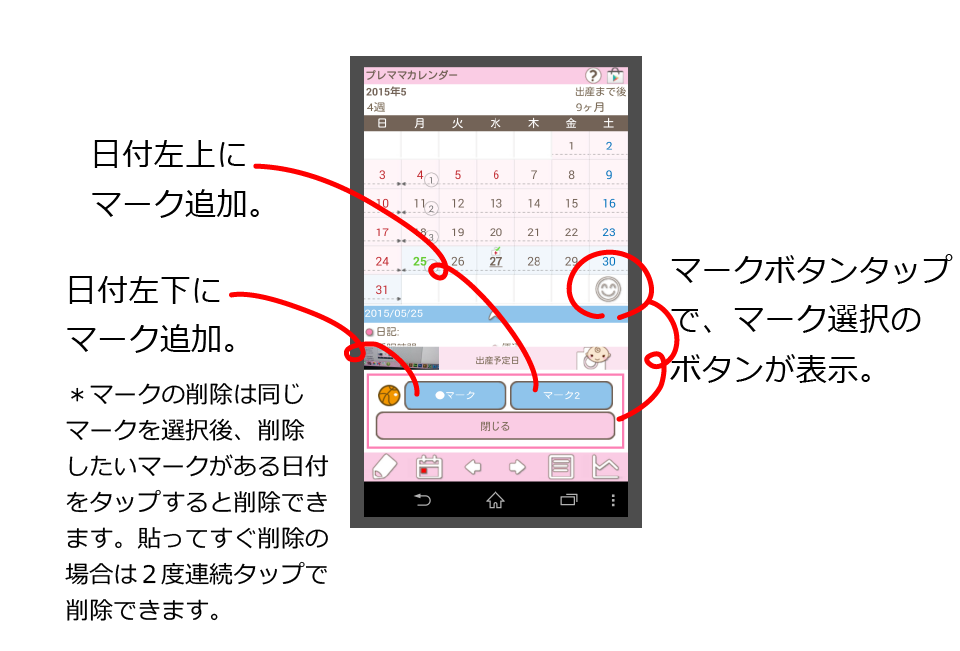 プレママカレンダー Androidアプリ開発 大阪 株式会社galleryapp